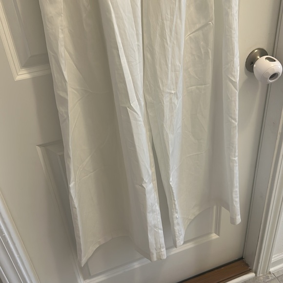 Nasty Gal Crisp White Trousers High Waist Pants Size 6 Wide Leg - Picture 3 of 11